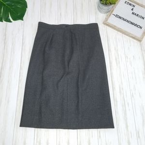 Vintage Valentino Studio Grey Wool Pencil Skirt